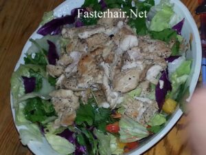 Chicken Protein Salad for Healthy Hair and Skin